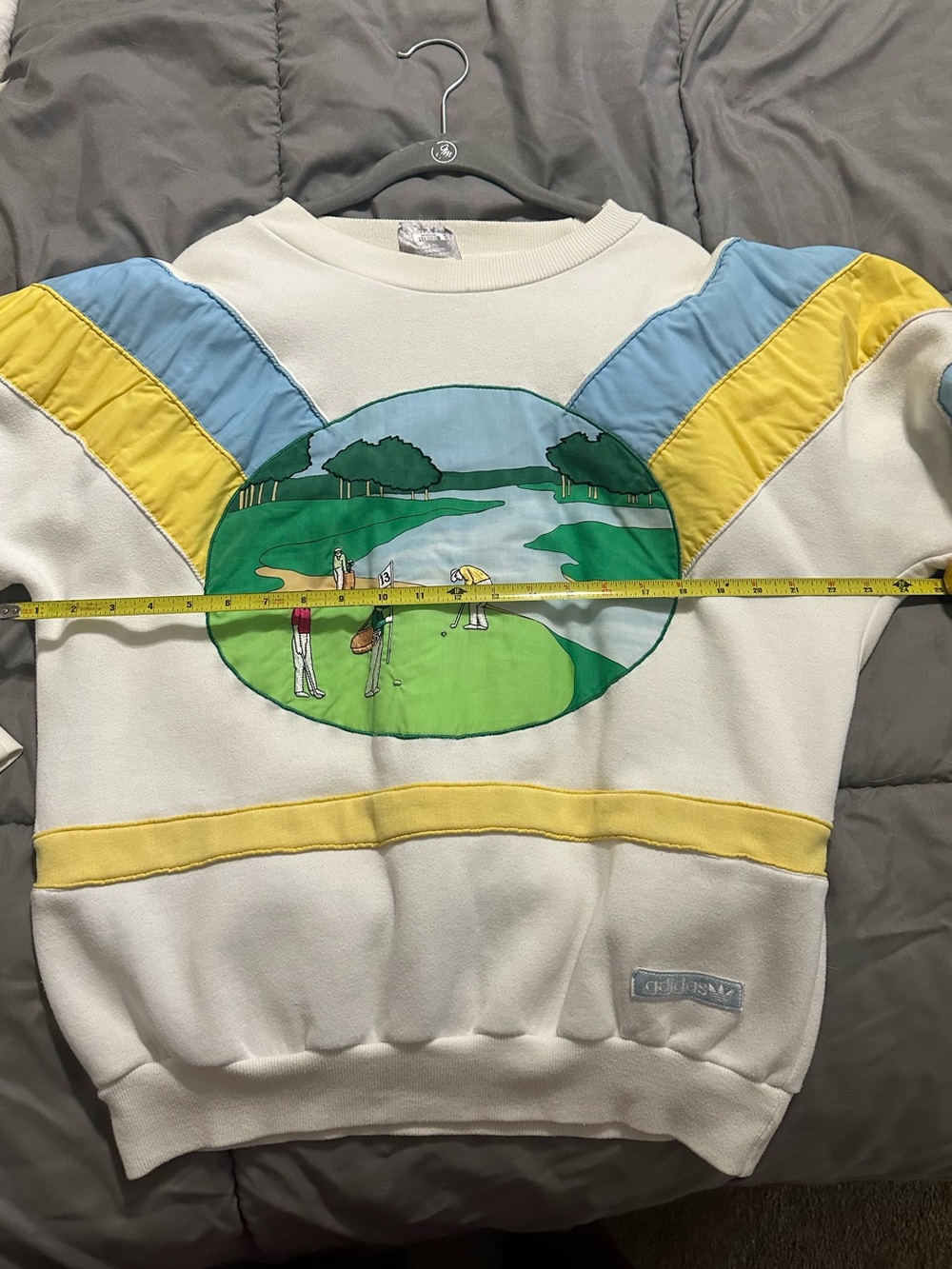Men’s White Golf Graphic Vintage Adidas Sweatshirt “The Hills”